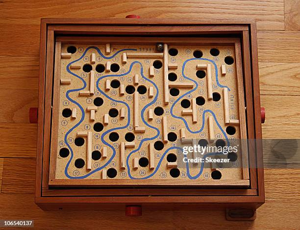 maze game - breaking out of the box stock pictures, royalty-free photos & images