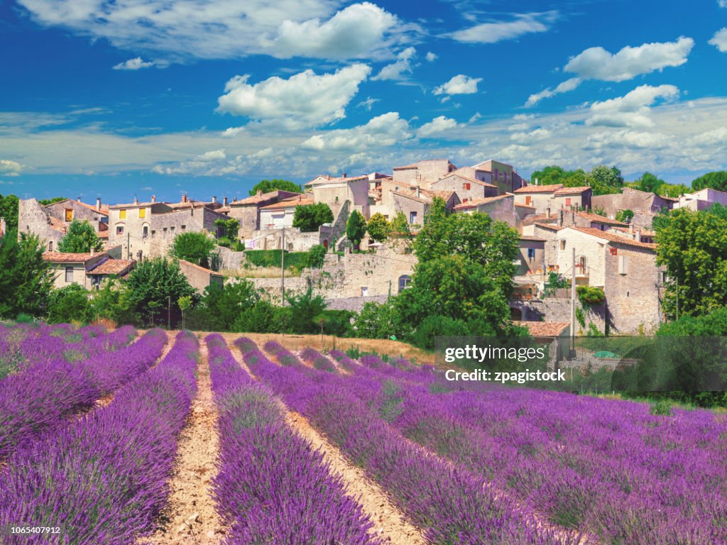 Town of Cereste in Provence, France