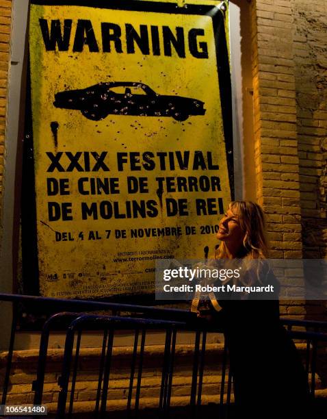 Deborah Kara Unger presents the David Cronenberg film 'Crash' at the Theater Peni on November 4, 2010 in Molins de Rei, Spain.