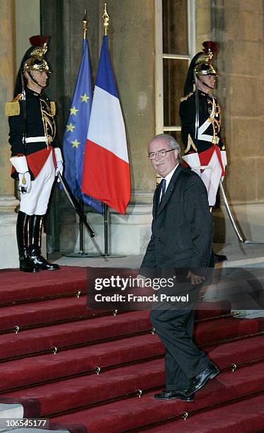 French Energy giant Total CEO Christophe de Margerie arrives to attend a state dinner honouring visiting Chinese President Hu Jintao at Elysee Palace...