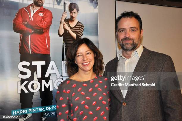 Julia Cencig and Juergen Maurer pose during the 'Landkrimi & Stadkomoedien' photo call at ORF Zentrum on November 26, 2018 in Vienna, Austria.