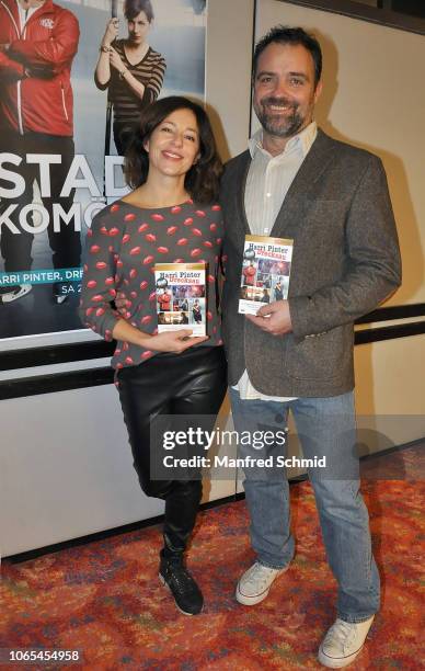 Julia Cencig and Juergen Maurer pose during the 'Landkrimi & Stadkomoedien' photo call at ORF Zentrum on November 26, 2018 in Vienna, Austria.