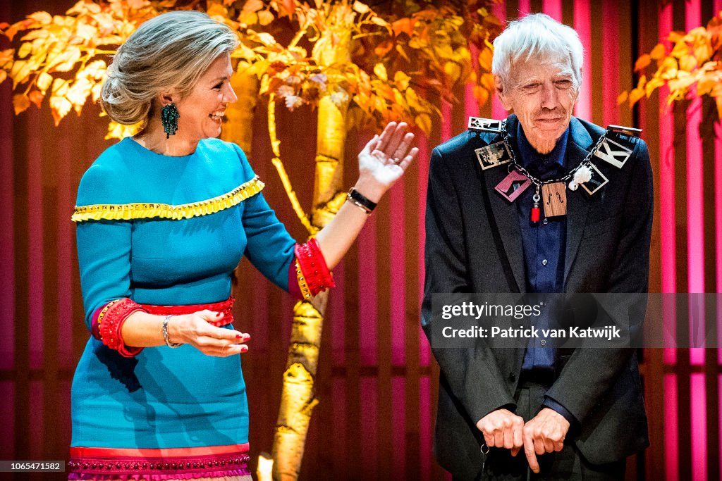 Queen Maxima Of The Netherlands Attends the Prince Bernhard Culture Award in Amsterdam