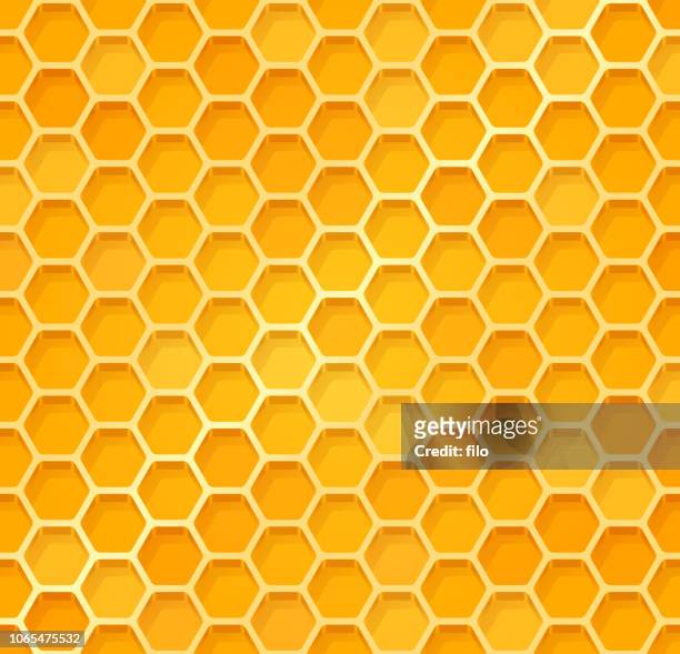 ilustrações de stock, clip art, desenhos animados e ícones de seamless honeycomb - favo de mel