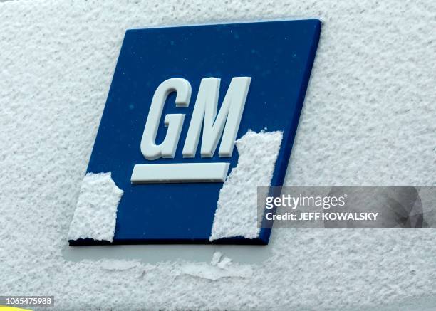 Sign is seen at General Motors as they announced the closing of multiple facilities including the Warren Transmission Operations on November 26, 2018...