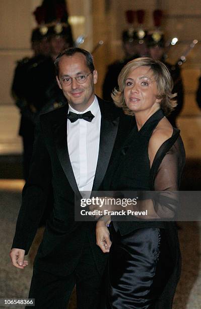 French Higher education and research Minister Valerie Pecresse with her husband arrive to attend a state dinner honouring visiting Chinese President...
