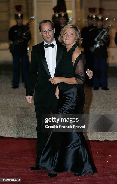 French Higher education and research Minister Valerie Pecresse with her husband arrive to attend a state dinner honouring visiting Chinese President...