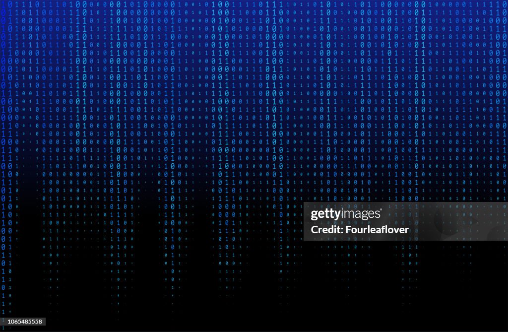 Blue Binary Code Vector Texture High-Res Vector Graphic - Getty Images