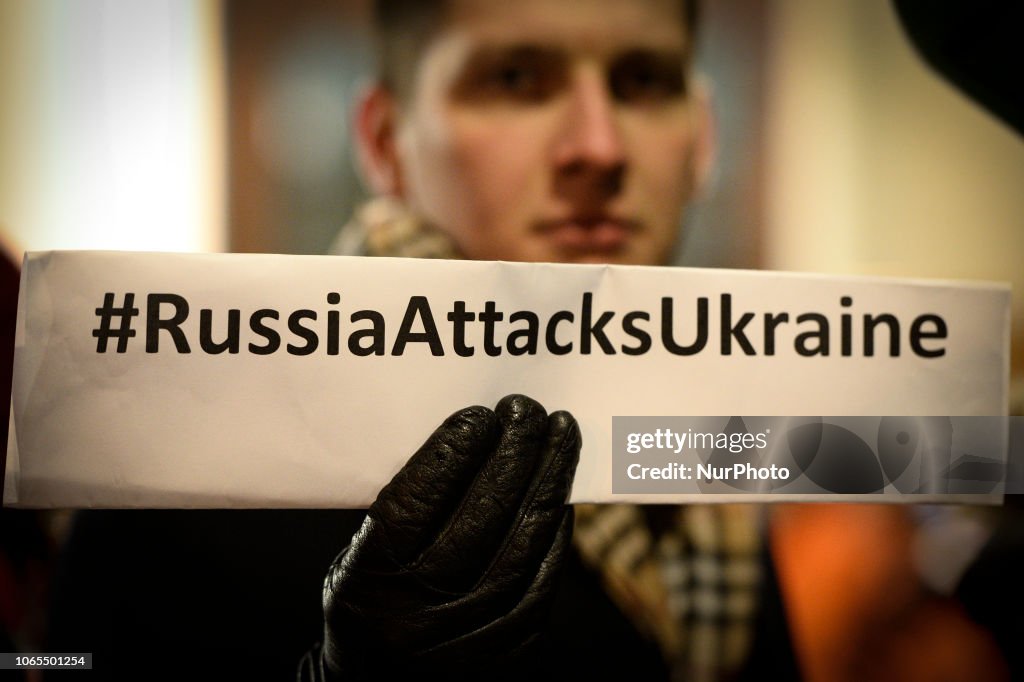 Clash Outside Russian Embassy In Warsaw
