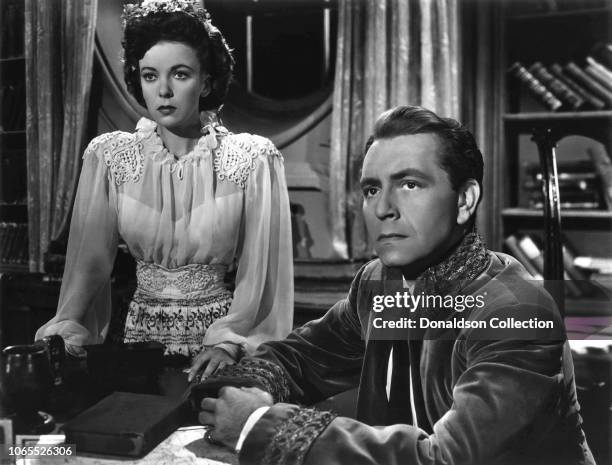 Actress Ida Lupino, Paul Henreid in a scene from the movie "In Our Time"