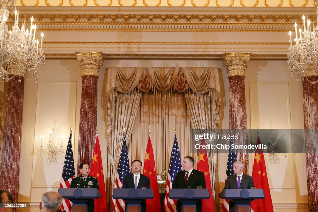 U.S. - China Diplomatic And Security Dialogue Held At U.S. State Department