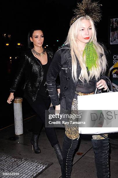 Television personality Kim Kardashian enters her Downtown Manhattan hotel on November 4, 2010 in New York City.