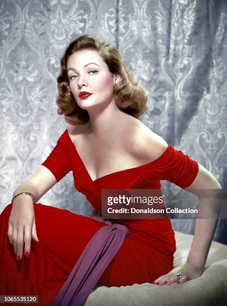 Actress Gene Tierney in a scene from the movie "On the Riviera"
