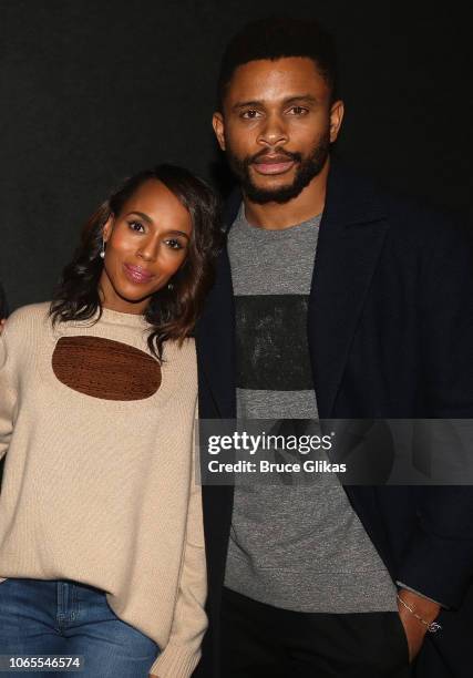 Kerry Washington and husband Nnamdi Asomugha pose at a screening for Annapurna Pictures film "If Beale Street Could Talk" hosted by Kerry Washington...