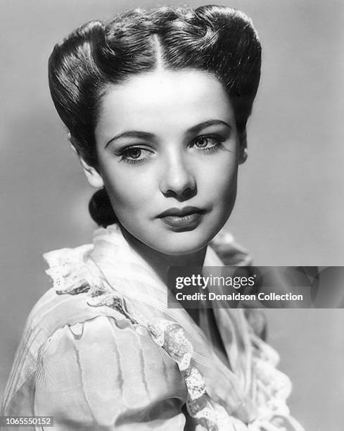 Actress Gene Tierney in a scene from the movie "The Return of Frank James"