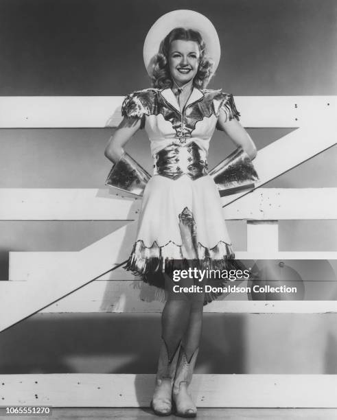 Actress Dale Evans in a scene from the movie "Utah"