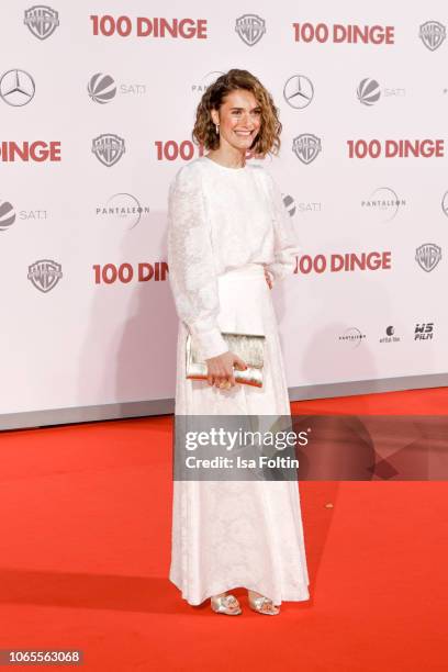 German-Swiss actress Miriam Stein attends the German premiere of the movie '100 Dinge' at CineStar on November 26, 2018 in Berlin, Germany.