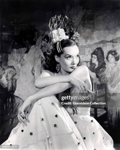 Actress Lupe Velez in a scene from the movie "Mexican Spitfire"