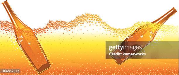 beer and bottle - foam texture stock illustrations