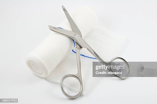 medical supplies, bandage sheers - bandage bildbanksfoton och bilder