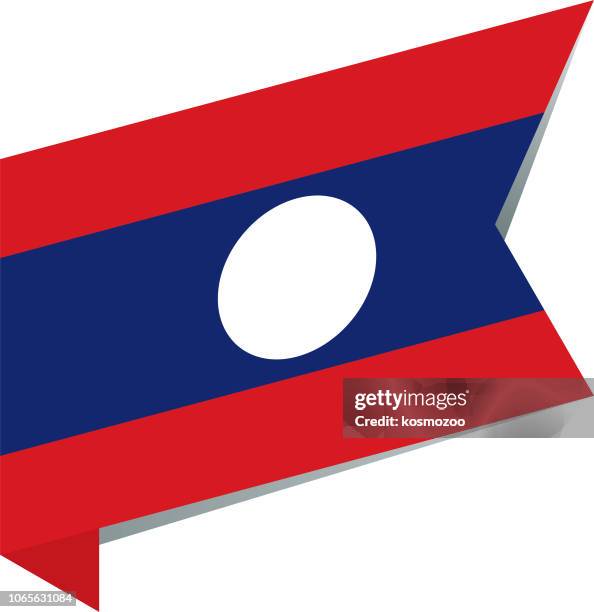 flag laos - laos stock illustrations