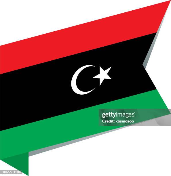 flag libya - libya flag stock illustrations