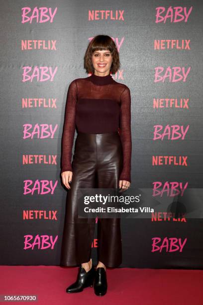 Claudia Pandolfi attends the World Premiere Of Netflix's "Baby" at Giulio Cesare Cinema on November 27, 2018 in Rome, Italy.