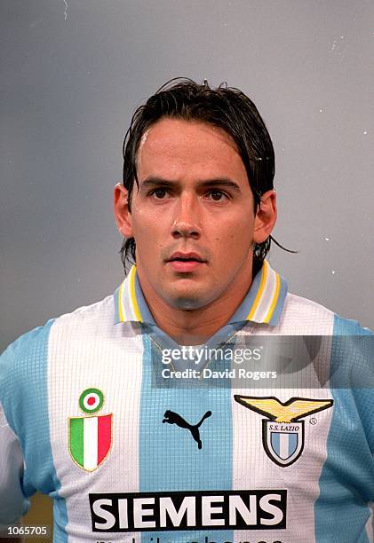 Simone Inzaghi of Lazio in action during the UEFA Champions League match against Sparta Prague at the Stadio Olimpico in Rome, Italy. Lazio won the...