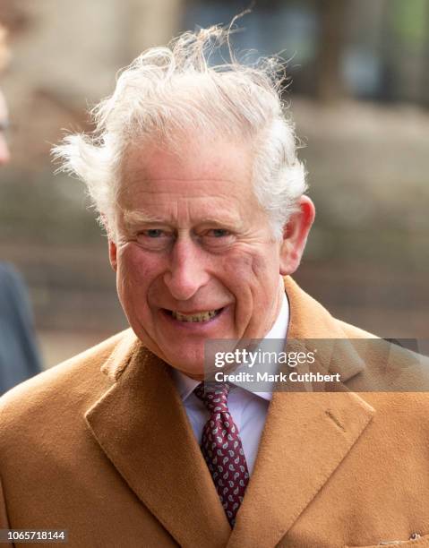 Prince Charles, Prince of Wales during a visit to Ely Cathedral on November 27, 2018 in Ely, England.