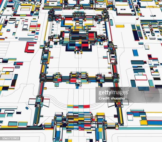 colorful art illustration of forbidden city structure - beijing map stock illustrations