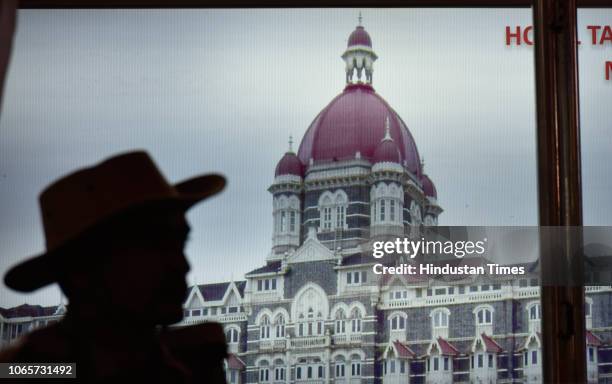 Police officer guards at CSMT on the occasion the 10th anniversary of the terrorist attacks, on November 26, 2018 in Mumbai, India. On November 26 10...