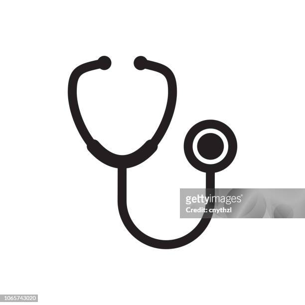 stethoscope icon - doctor stock illustrations