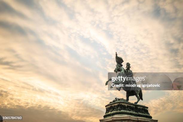 sculpture of prince eugene - hofburg stock pictures, royalty-free photos & images