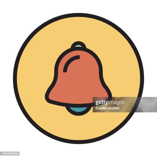 natification flat line icon - new text message stock illustrations