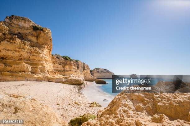 praia da marinha, algarve, portugal - portugal beach stock pictures, royalty-free photos & images