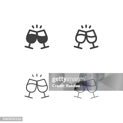 Clink Glasses Icons - Multi Series Clink Glasses Icons - Multi Series