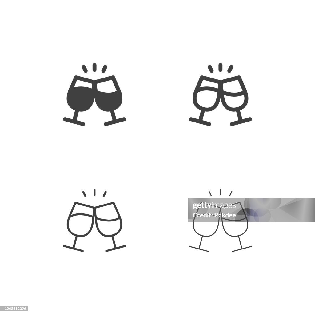 Clink Glasses Icons - Multi Series