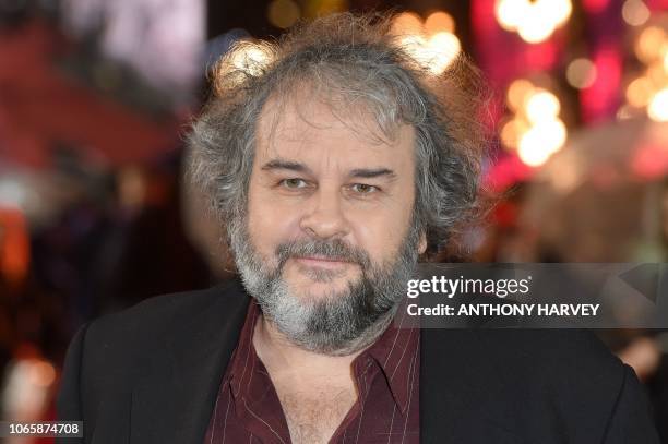 New Zealand film director Peter Jackson poses upon arrival to attend the World Premiere of the film "Mortal Engines" in London on November 27, 2018.