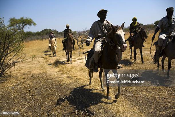 Chadian soldiers patrol the bush of Zakouma National Park on horseback to stop the poachers attempting to kill elephants for their ivory on October...