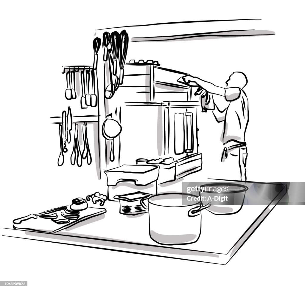 Kitchen Work Graphics Professional Kitchen Work High-Res Vector Graphic - Getty Images