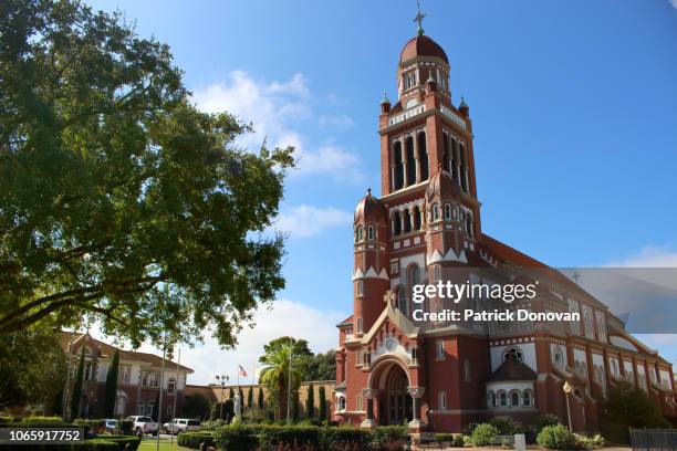 cathedral of saint john the evangelist, lafayette, louisiana - lafayette louisiana foto e immagini stock