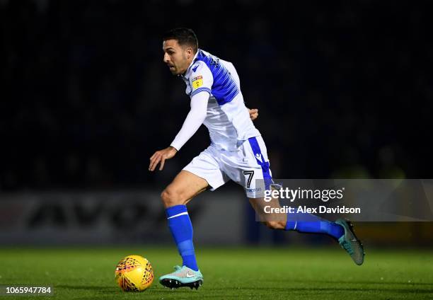 Liam Sercombe of Bristol Rovers in action during the Sky Bet League One match between Bristol Rovers and Gillingham at the Memorial Stadium on...