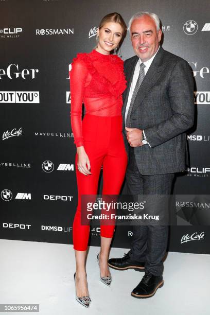 Lena Gercke and Hans Reiner Schroeder during the Lena's Christmas Dinner Party at Hauser Alm on November 27, 2018 in Hamburg, Germany.
