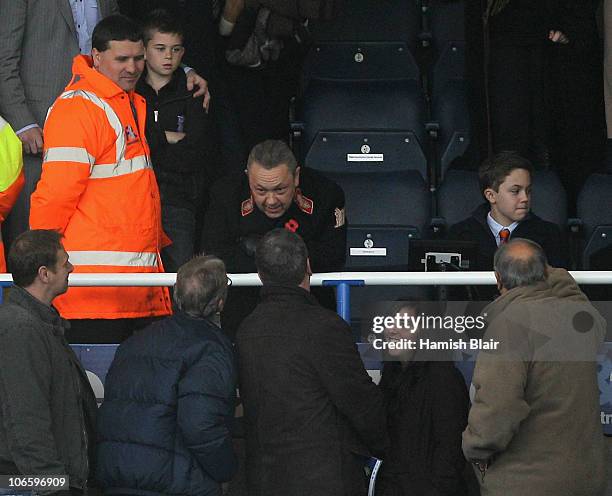 David Sullivan chairman of Wst Ham speaks with fans ahead of the Barclays Premier League match between Birmingham City and West Ham United at St...