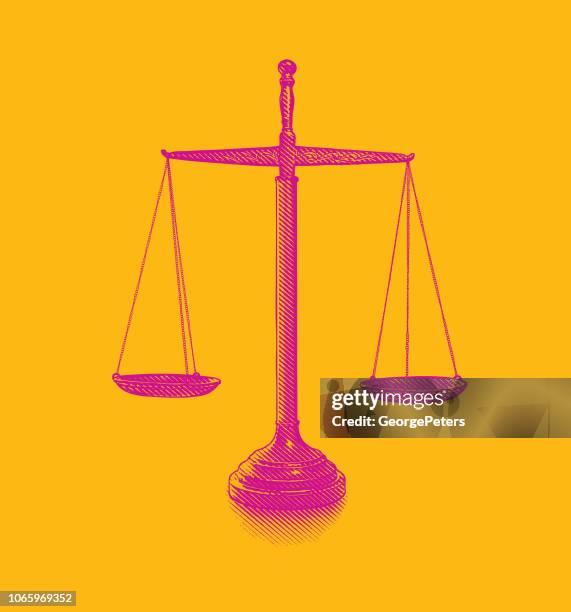 stockillustraties, clipart, cartoons en iconen met schalen van justitie - justice concept