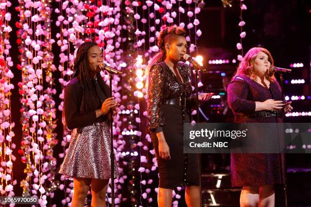 Live Top 11 Results" Episode 1516B -- Pictured: Kennedy Holmes, Jennifer Hudson, Makenzie Thomas --