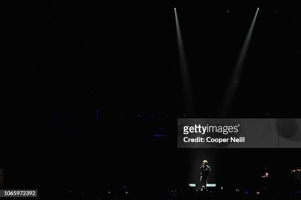 Zach Herron of Why Don't We performs onstage during 106.1 KISS FM's Jingle Ball 2018 at American Airlines Center on November 27, 2018 in Dallas,...