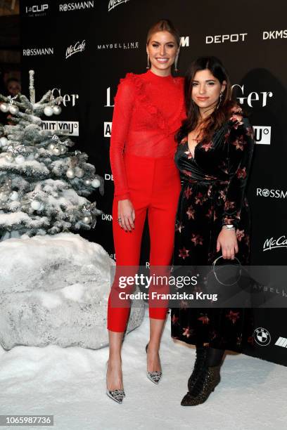 Lena Gercke and Yana Gercke during the Lena's Christmas Dinner Party at Hauser Alm on November 27, 2018 in Hamburg, Germany.