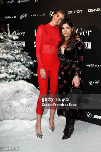 Lena Gercke and Yana Gercke during the Lena's Christmas Dinner Party at Hauser Alm on November 27, 2018 in Hamburg, Germany.