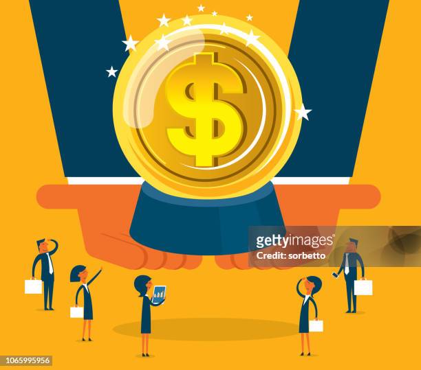 financial fortune - business person - forecast accuracy stock illustrations